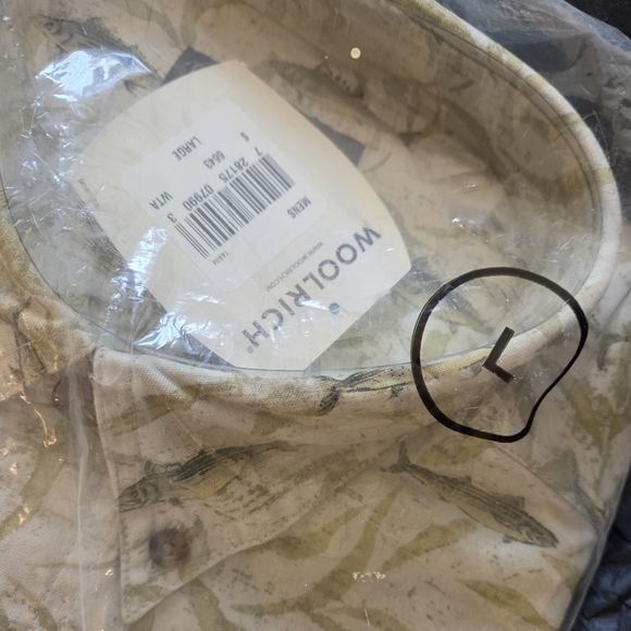 Woolrich Beige and Green Patterned Dress Shirt - Picture 6 of 7